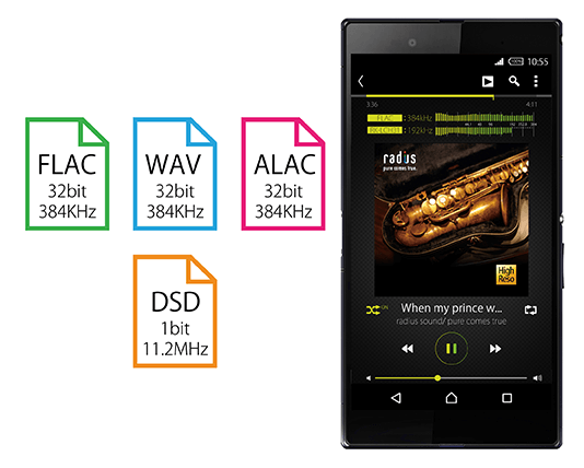 3.最大1bit/11.2MHzのDSD音源にも対応！