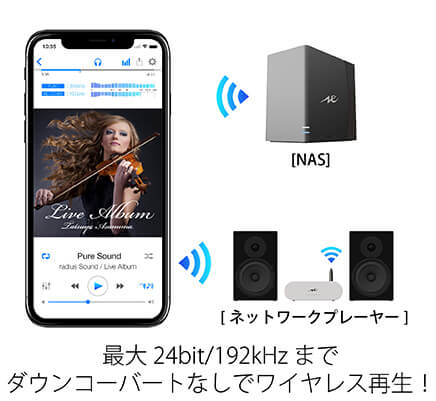 Neplayer Radius ラディウス株式会社 オーディオ デジタル音響機器 Lightning製品メーカー