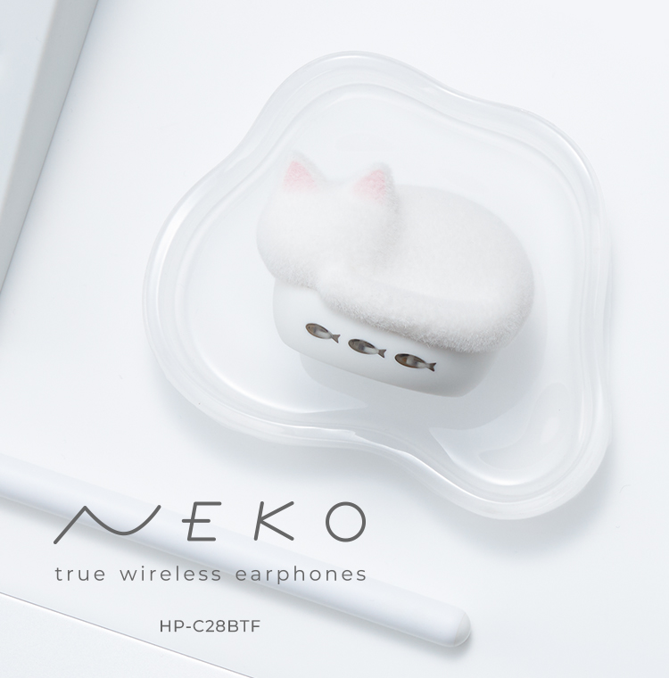 HP-C28BTF 完全ワイヤレスイヤホン NEKO 猫 フロッキー HP-C28BTK/HP